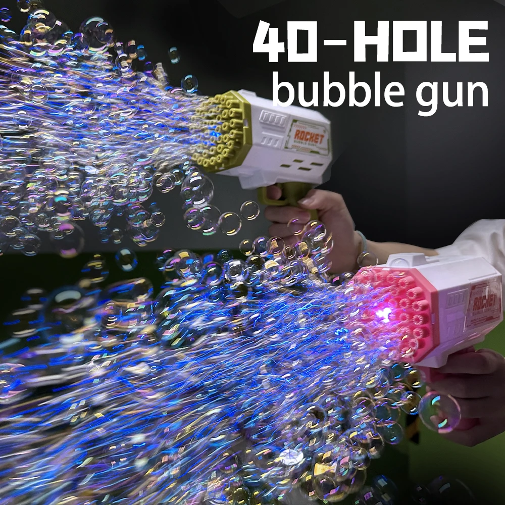 Automatic blower for 40 hole kids LED light, durable machine that produces a lot of bubbles per minute gift stage