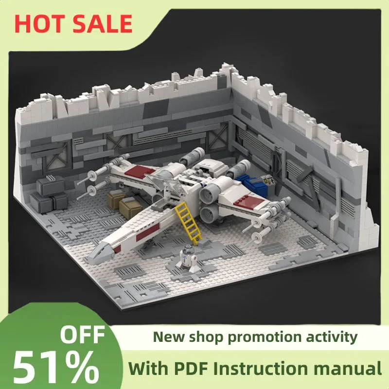 

Новый знаменитый звездный боевой фильм Moc-75301, парковка для модели истребителя, строительные блоки, креативные идеи «сделай сам», детские игрушки, подарок на день рождения