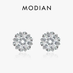 Modian – boucles d'oreilles trapézoïdales en argent Sterling 925 pour femmes, bijoux de luxe, à la mode, pour mariage, fiançailles, anniversaire