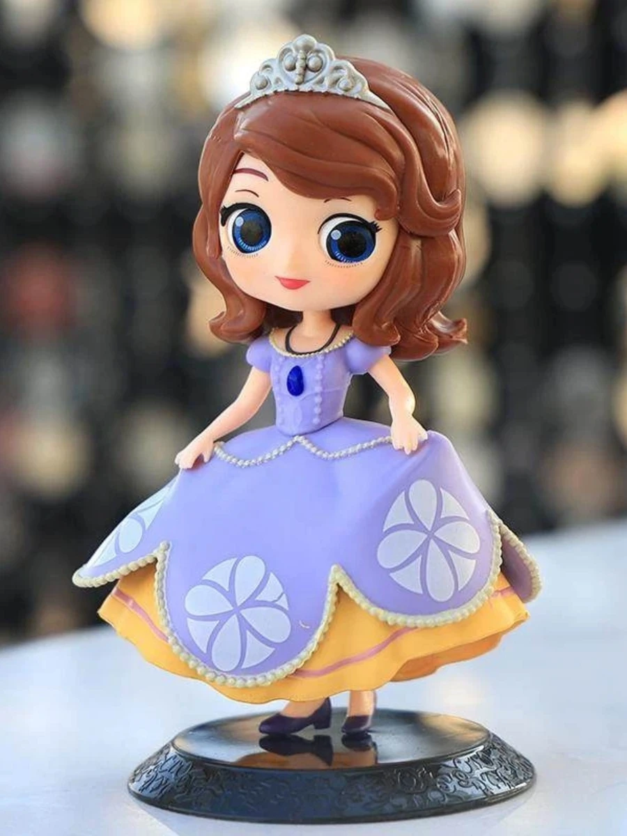 Figurka kolekcjonerska Qposket Disney Sofia, dekoracja na tort, model, zabawka, prezent, kolekcje, produkty pochodne z animacji