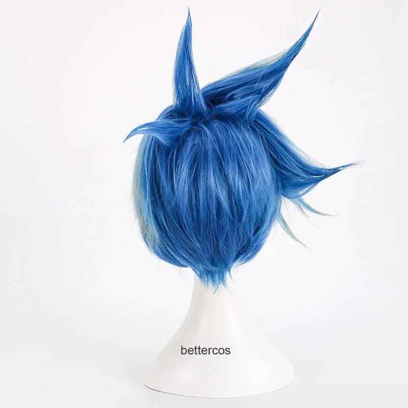 

PROMARE Burning Rescue Galo Thymos Косплей Парик Короткий Прямой Синий Термостойкий Парик Из Синтетических Волос + Кепка Для Парика NBJHG76DSF2025