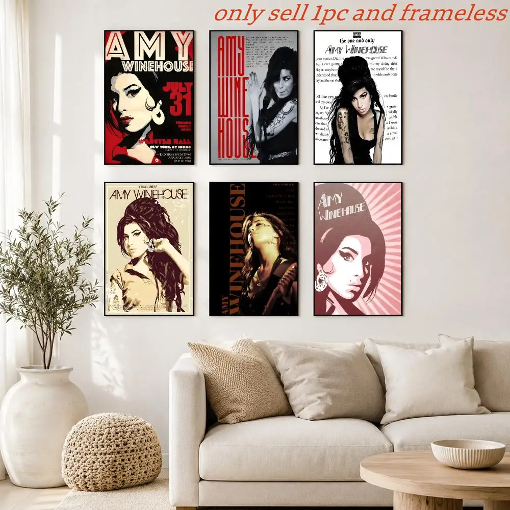 Documentary Film A-Amy Winehouse Poster Aesthetic Painting Wall Art Poster Home Bedroom Living Room Decor