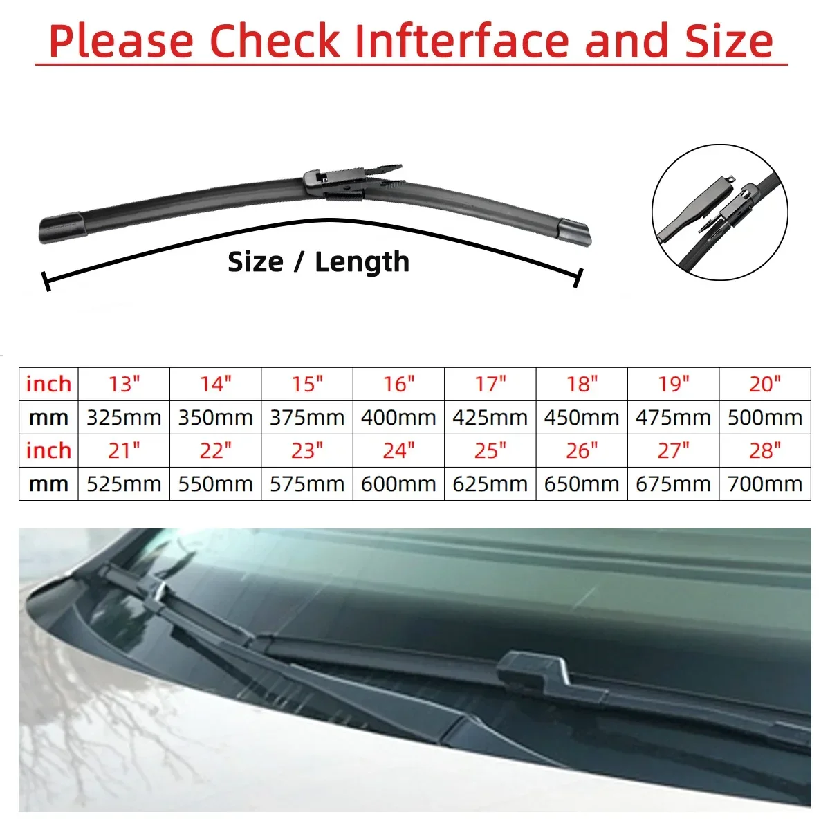 Car Wipers Rubber for MG 350 6 MG6 Front Blade Brushes Cutter Automobiles Parts Accessories Windscreen Wipers Wear Parts