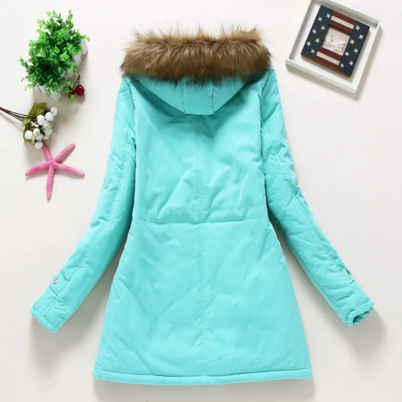 Winter Women's Coats Parka Streetwear Casual Coats Military Hooded Fur Coats Down Jackets Winter Coat Women  Jacket Women 2024