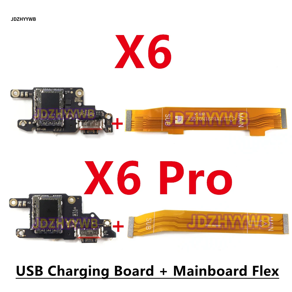

USB-порт, зарядное устройство, док-станция, разъем для зарядки, основная материнская плата, гибкий кабель, микрофонная плата для Xiaomi Poco X6/X6 Pro 67 Вт