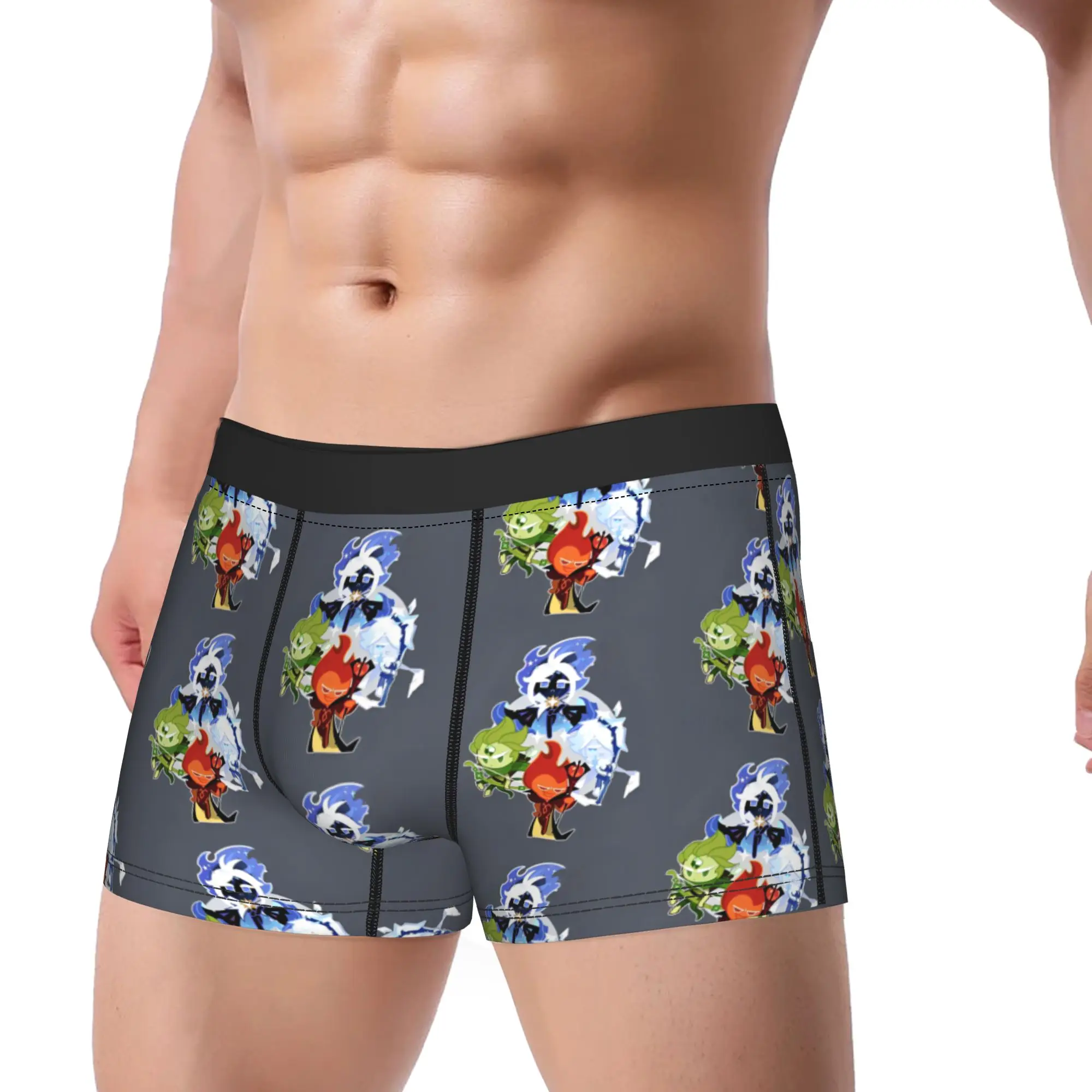 Men Cookie Run Kingdom Underwear Role-Playing Gacha Game Sexy Boxer Briefs Shorts Panties Male Breathable Underpants S-XXL