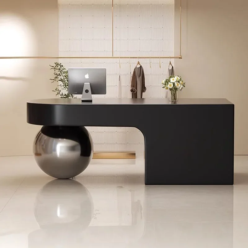 Beauty Institute Counter Reception Desk Salon Storage Tables Podium Receptionist Front Luxury Convenience Store Table Checkout