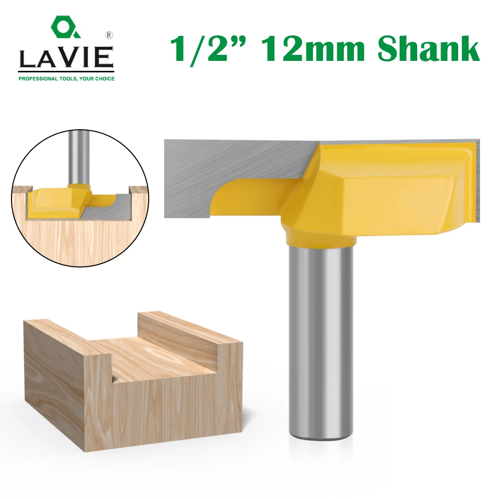 LAVIE 1 pc 12mm 1/2 inch Shank Cleaning Bottom Router Bits 2-1/4\