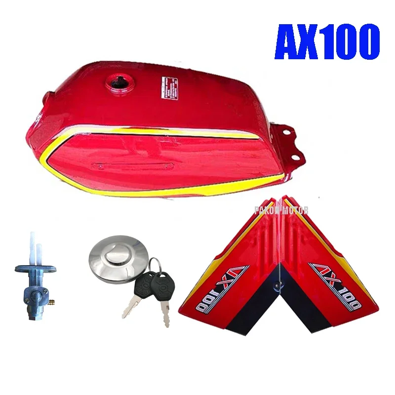 

Motorcycle Fuel Tank For Suzuki Haojue Qingqi Jingcheng Lifan QJMotor AX100 JC100 HJ100 Tank with Side Panels Tank Cap Fuel Cock