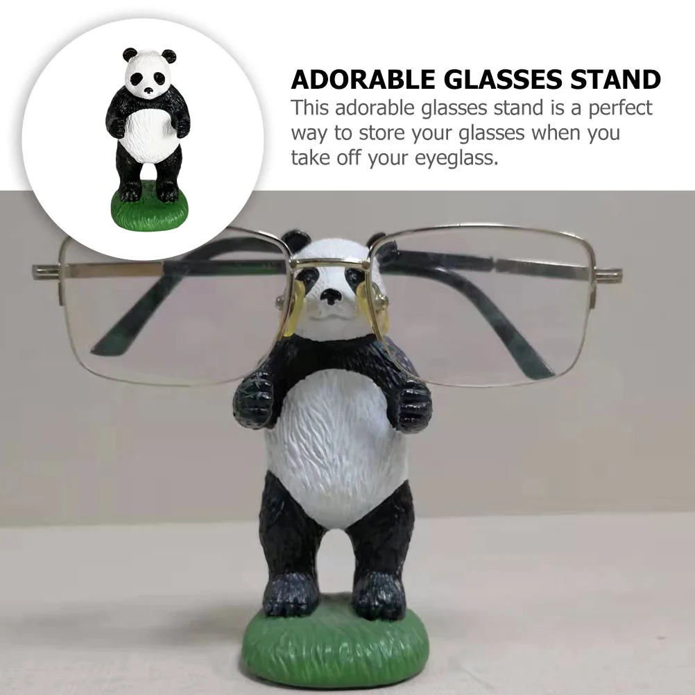 

Resin Panda Glasses Holder Cartoon Animal Shaped Stand Desk Decoration Quality Long Use Lovely Design Storage Rack Home Office