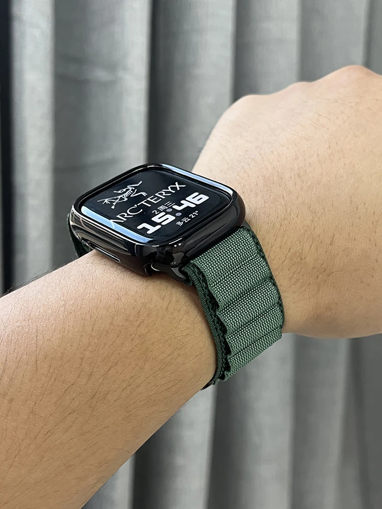 جبال الألب حلقة ل سوار ساعة أبل الترا 2 49 مللي متر سلسلة 10 9 8 7 6 SE 5 4 46 مللي متر 42 مللي متر 40-44 مللي متر 45 مللي متر 41 مللي متر G-هوك الرياضة حزام iwatch 10 #3