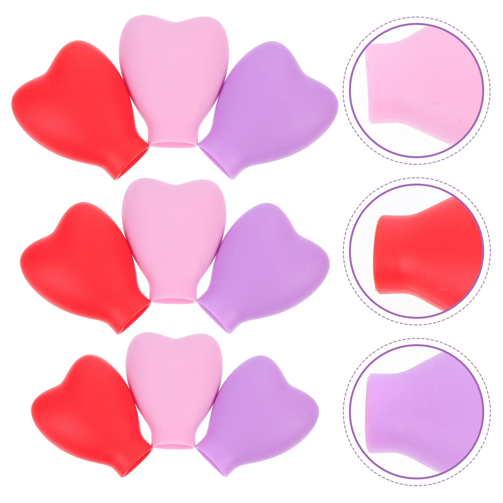 مجموعة غطاء رأس الفرشاة مكونة من 9 قطع من السيليكون، غطاء حماية لفرش المكياج، أغطية للحفاظ على شكل فرشاة محمولة سهلة الحمل