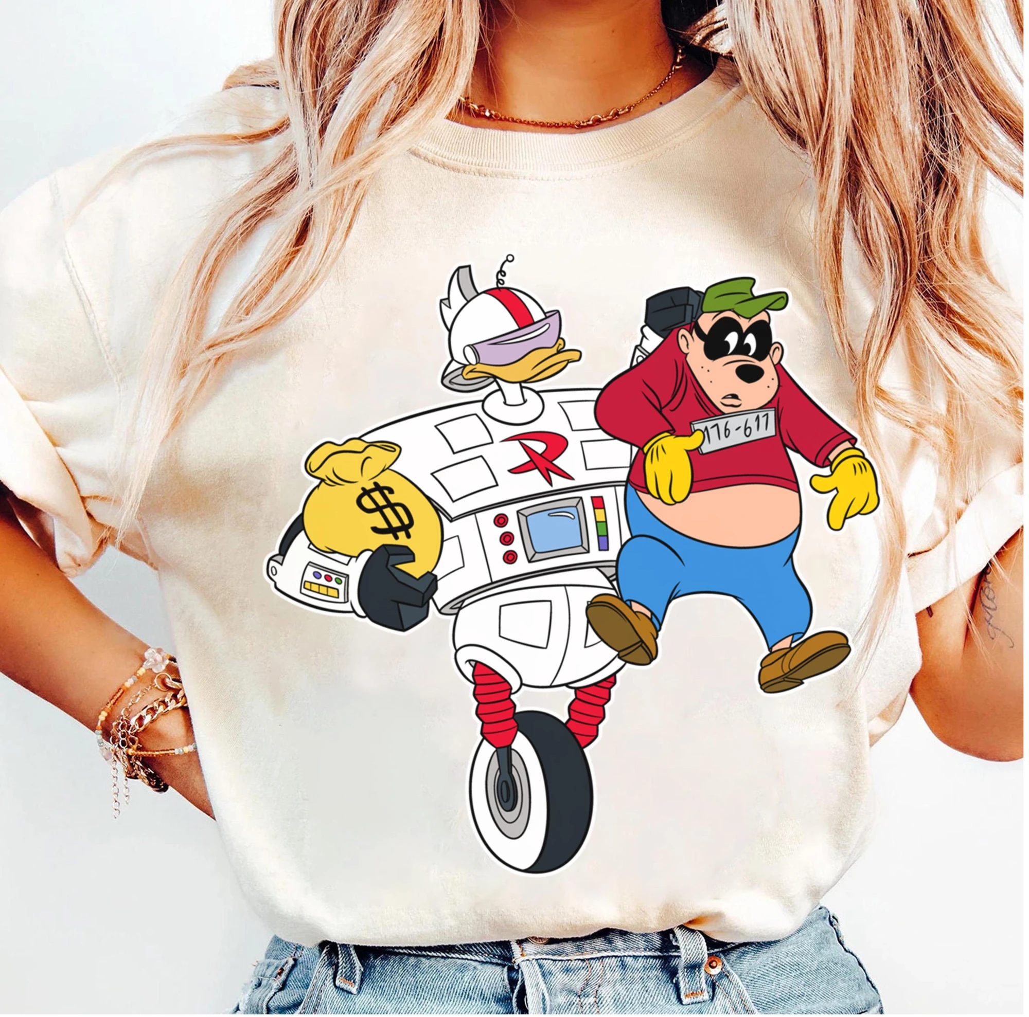 قمصان Disney Gizmoduck and Beagle Boy DuckTales، قمصان شخصيات DuckTales الممتعة، وقمصان عائلية مناسبة لأرض أرض ديزني الخاصة بك