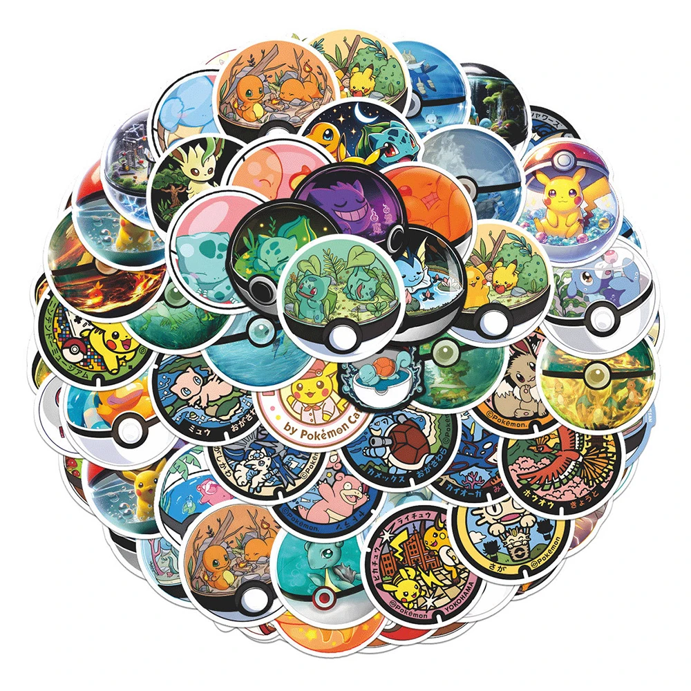 10/30/71 Stück Kawaii Pokemon Pikachu Aufkleber Poke Ball Graffiti Aufkleber DIY Gitarre Gepäck Koffer Wasserdicht Klassischer Aufkleber Spielzeug – Detail 2