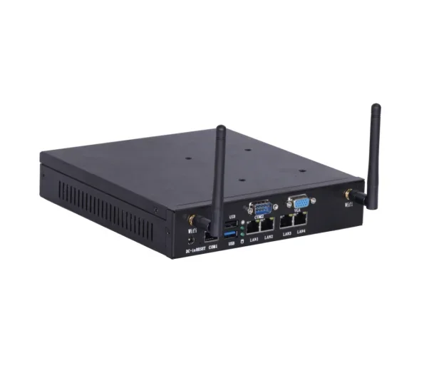 ELSKY Mini Computer with J1900 Processor DDR3L VGA 4*RJ45 LAN SATA2.0 2*RS232 Fanless Embedded PC