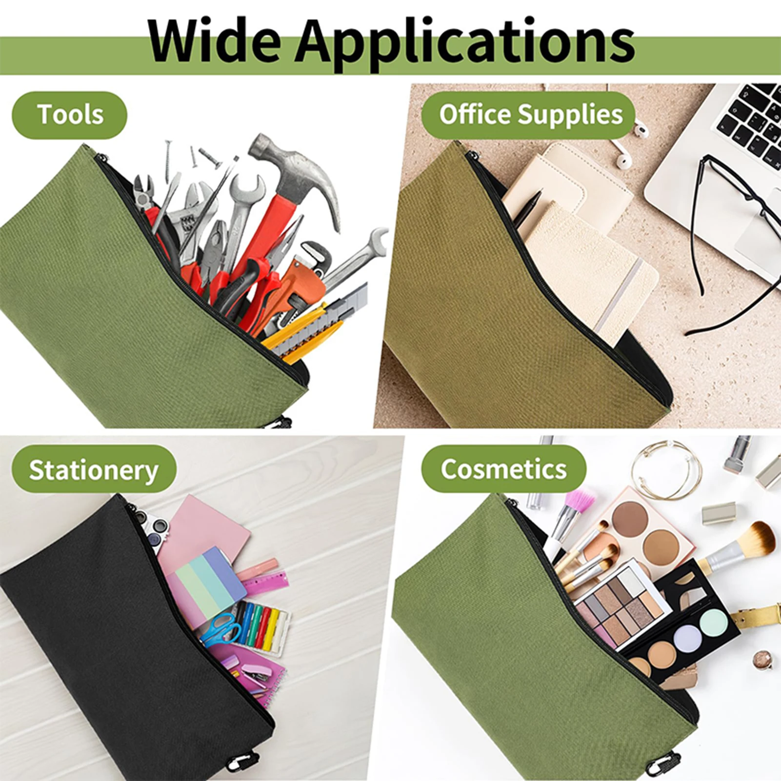 Oxford Tool Bag Zipper Pouch Storage Organizer Tool Pouches Suitable for Designer Builders