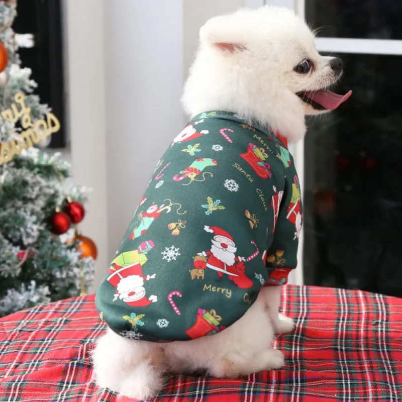 

Christmas Costume For Small/Medium Dog Windbreak Pet Pullover For Winter New Year Puppy Hoodie Santa Claus Chihuahua Clothes