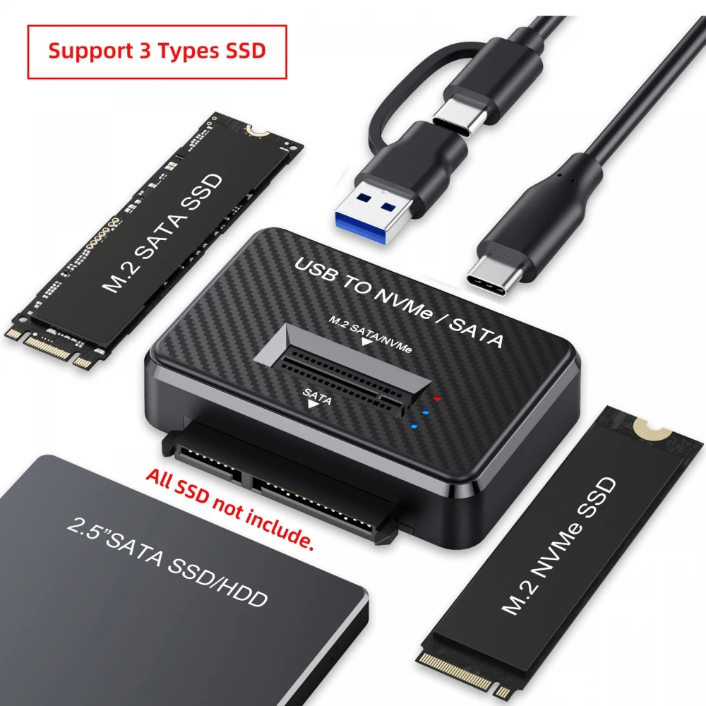 m2-sata-nvme-usb-31-10gbps-ダイレクトプラグ-25インチ-sata-ssd-アダプター（2230、2242、2280、22110-m2-ssd対応エンクロージャドッキングベース）