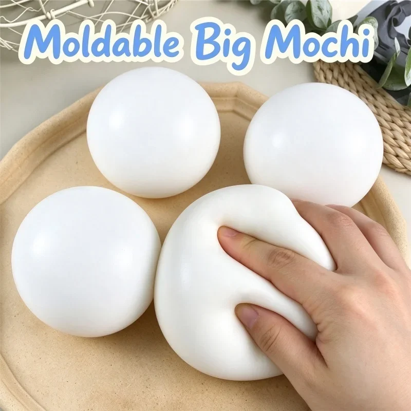 Large Size Mantou Squishy Squeeze Toy Flour Filled Soft Slow Rebound Stress Relief Ball for Autism Office Calming Sensory Gift