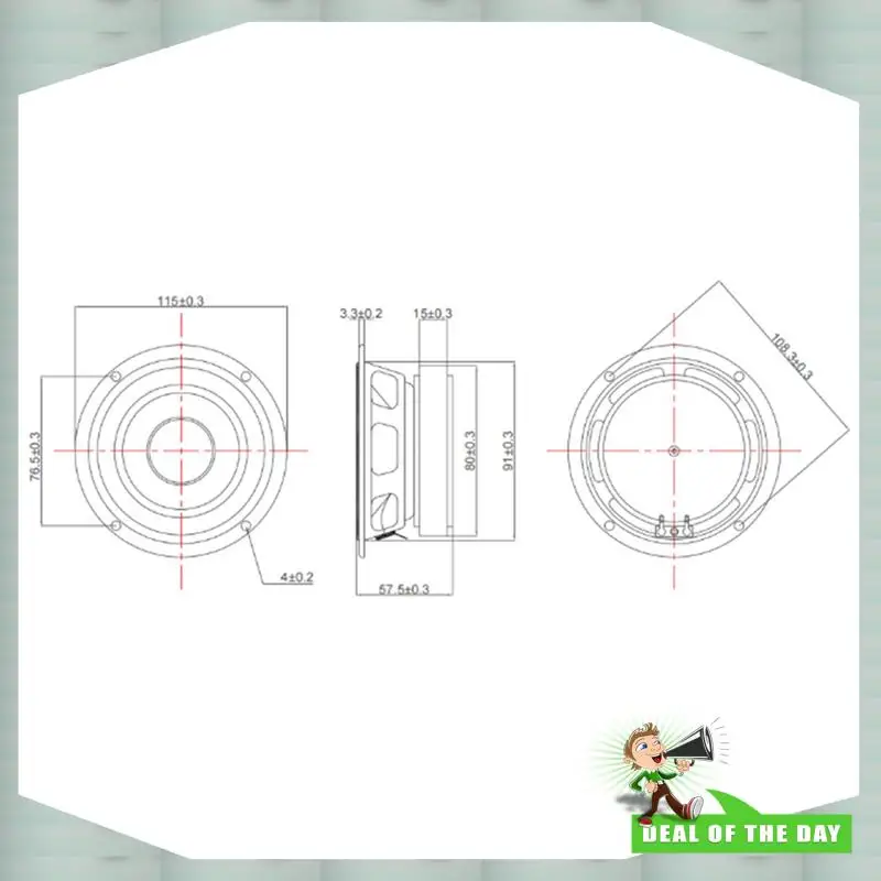 24-Hour Delivery 2X Universal 4.5Inch Round Speaker Stereo Sound System 25W Premium Audio Accessories Audio Midrange Loudspeaker