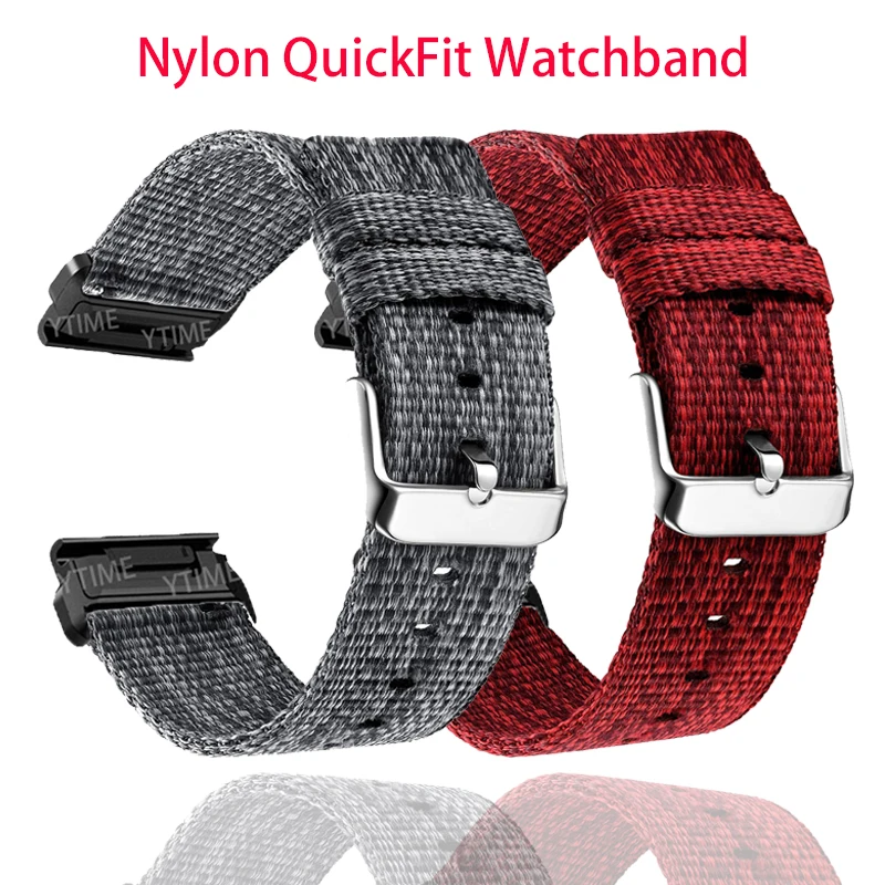 Nylon 26mm 22mm Watchband For Garmin Fenix 7X 7 6X 6 Pro 5 5X 3HR Smartwatch QuickFit Strap For Garmin EPIX 2/INSTINCT Bracelet