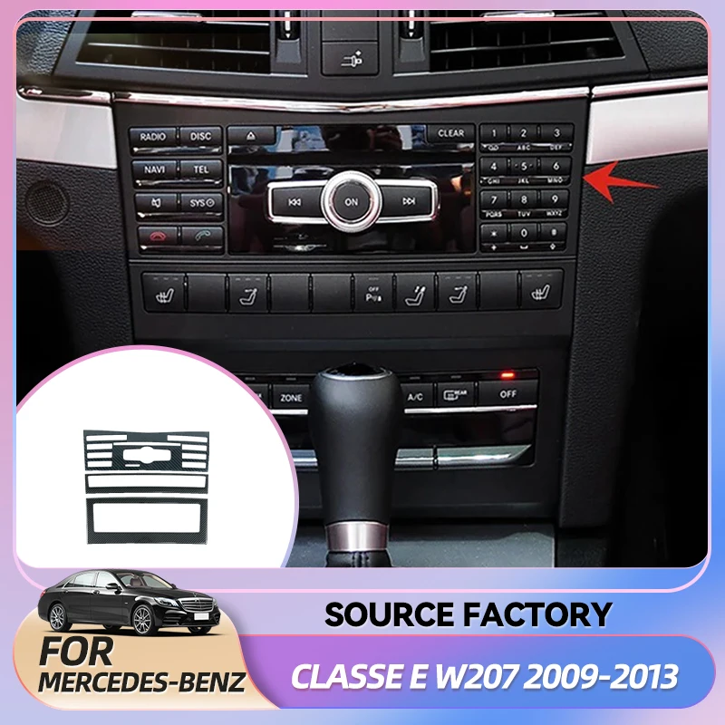 

Interior Stickers Car Styling Center Console Air Conditioning CD Frame Decoration Cover Trim For Mercedes Benz E Class Coupe W20