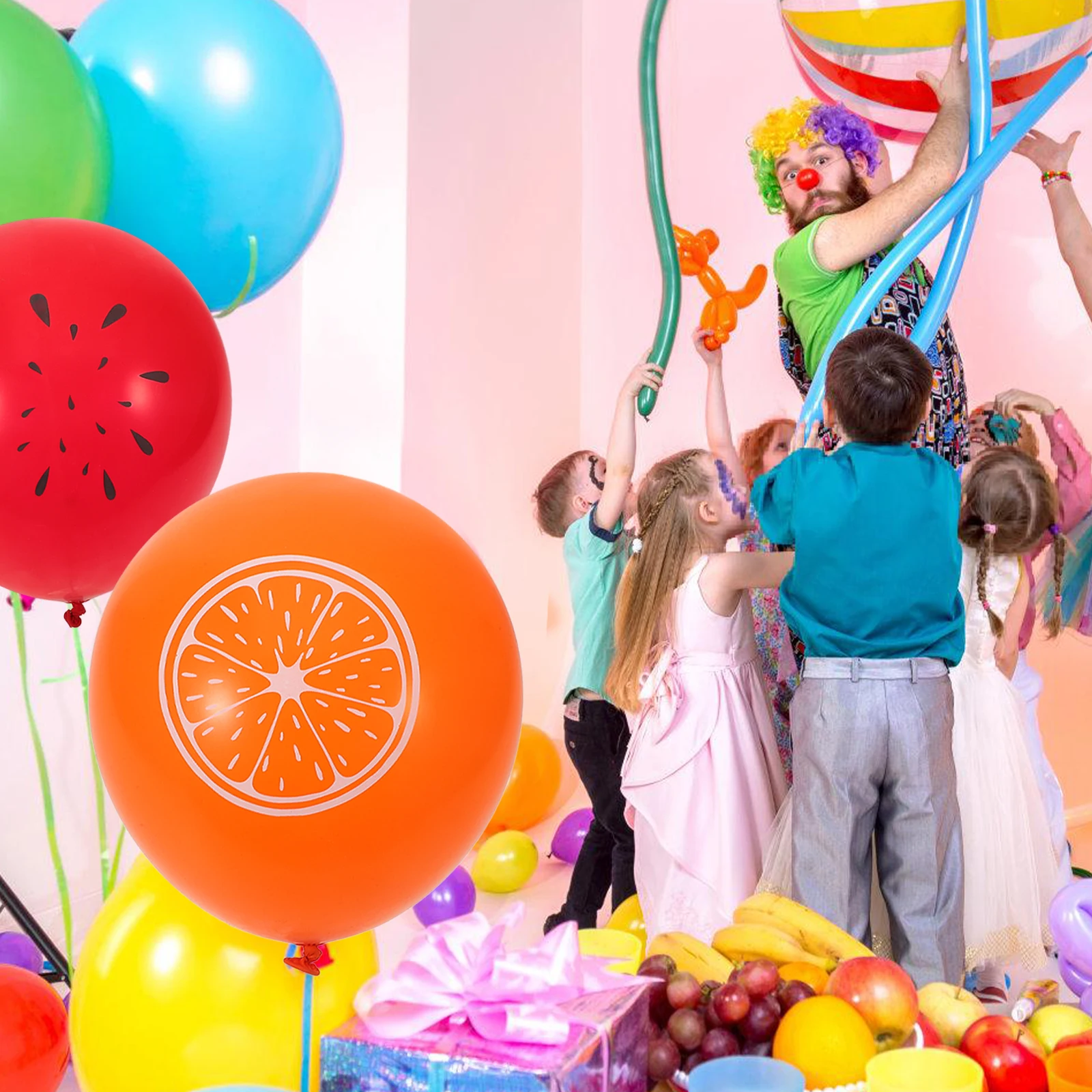 

40pcs Fruit Watermelon Strawberry Orange Decorations Hawaii Themed Balloons Birthday Party Latex Balloon Supplies