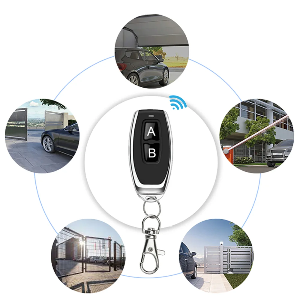 433MHz Wireless RF Remote Control On Off Button Controller Universal Transmitter No Clone For Garage Gate Door Bulb Lamp Key Fob