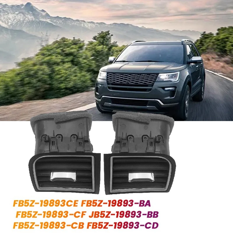 1Pair Dashboard Air Vent A/C Outlet Louvre Assy For Ford Explorer 2016-2019 FB5Z-19893-CE FB5Z-19893-CF JB5Z-19893-BB