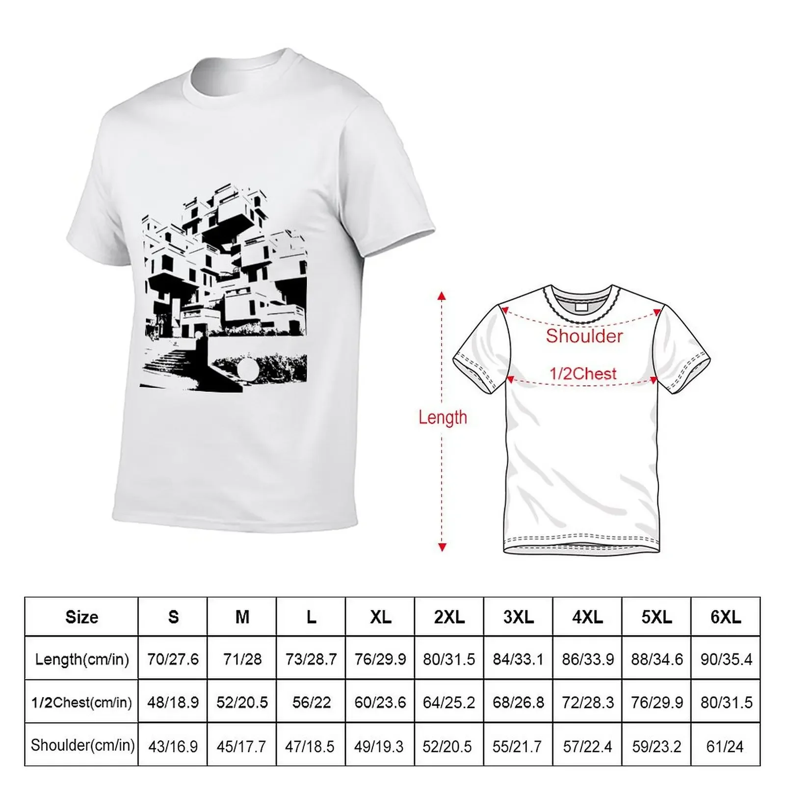 Habitat 67 - By the Architect Moshe Safdie T-Shirt custom t shirt man clothes graphic shirts plain black t shirts men