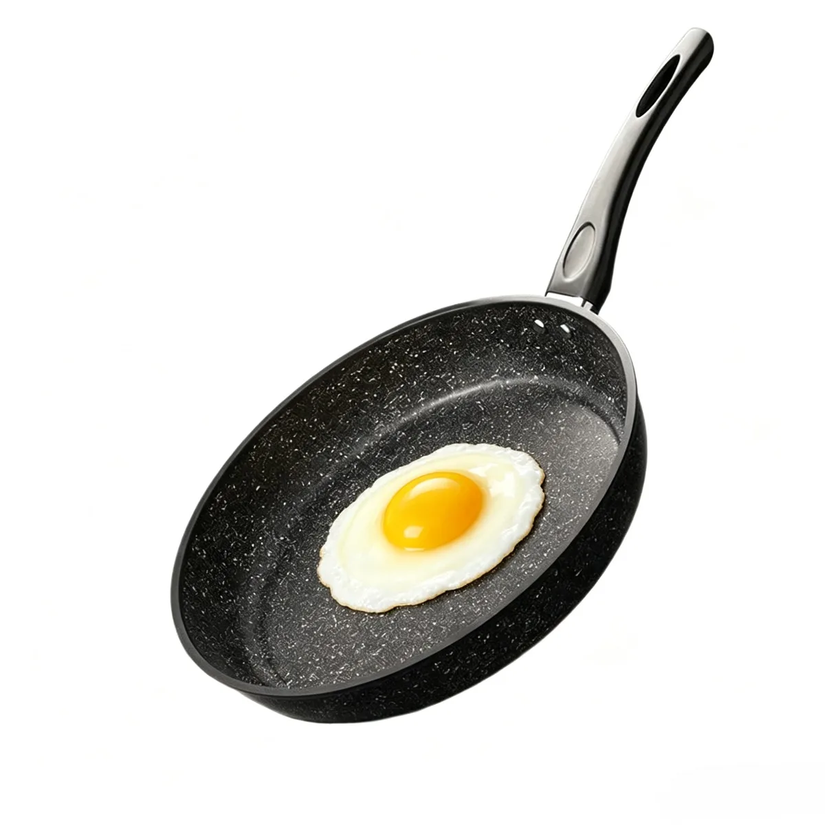 1 Pcs Nonstick Maifan Stone Fry Pan Flat Bottom Omelette Skillet Light Oil for Eggs Steak Pancakes All Stovetop Compatible