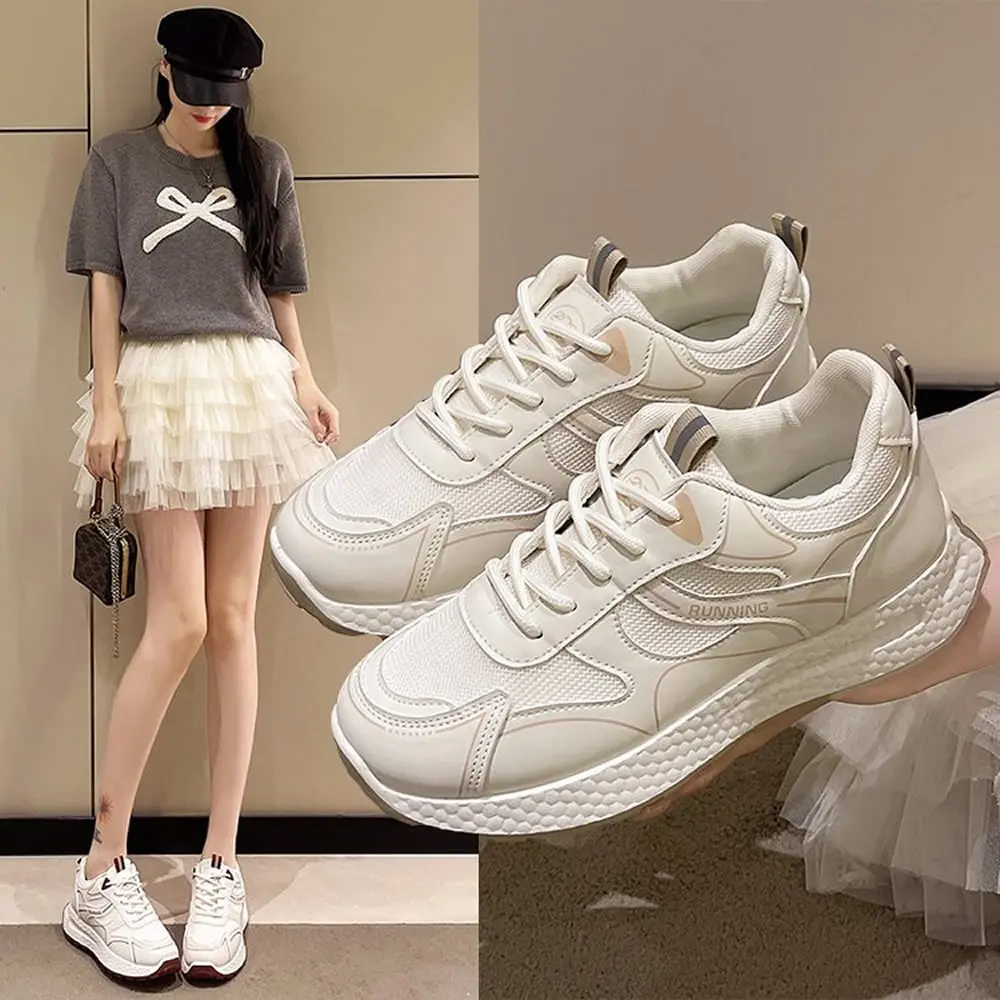 أحذية الجري النسائية غير الرسمية ربيع الخريف نمط جديد متعدد الاستخدامات خفيفة الوزن مريحة المطاط وحيد أحذية أبي عصرية #2
