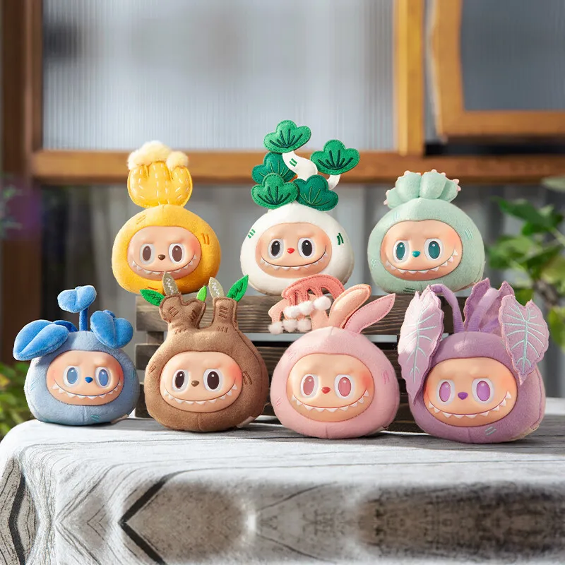 Labubu Potted Plant Series Kawai Plush Action Figures Cute Mysterious  Model Dolls Room Decor Toy Holiday Gift Home Decoration