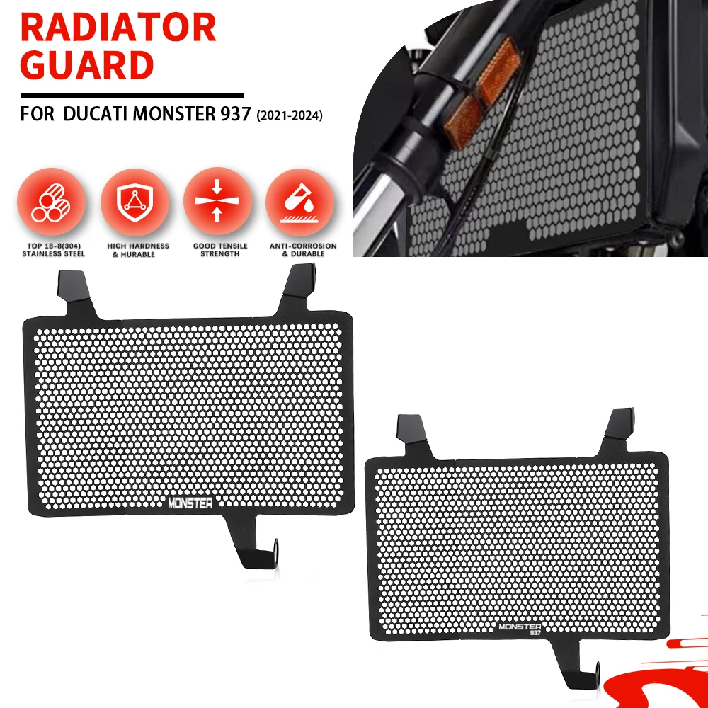 Osłona chłodnicy motocykla Monster937 do Ducati Monster 937 / 950 2021-2023-2024 2025 2026 Akcesoria ochronne