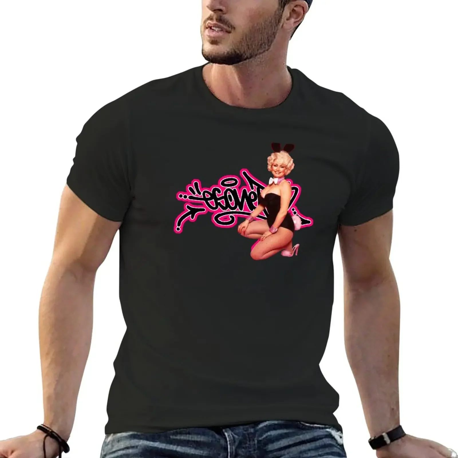 PINUP DOLLY PARTON ESONER TAG URBAN GRAFFITI STREET STYLE T-Shirt customizeds funnys sweat t shirts for men graphic