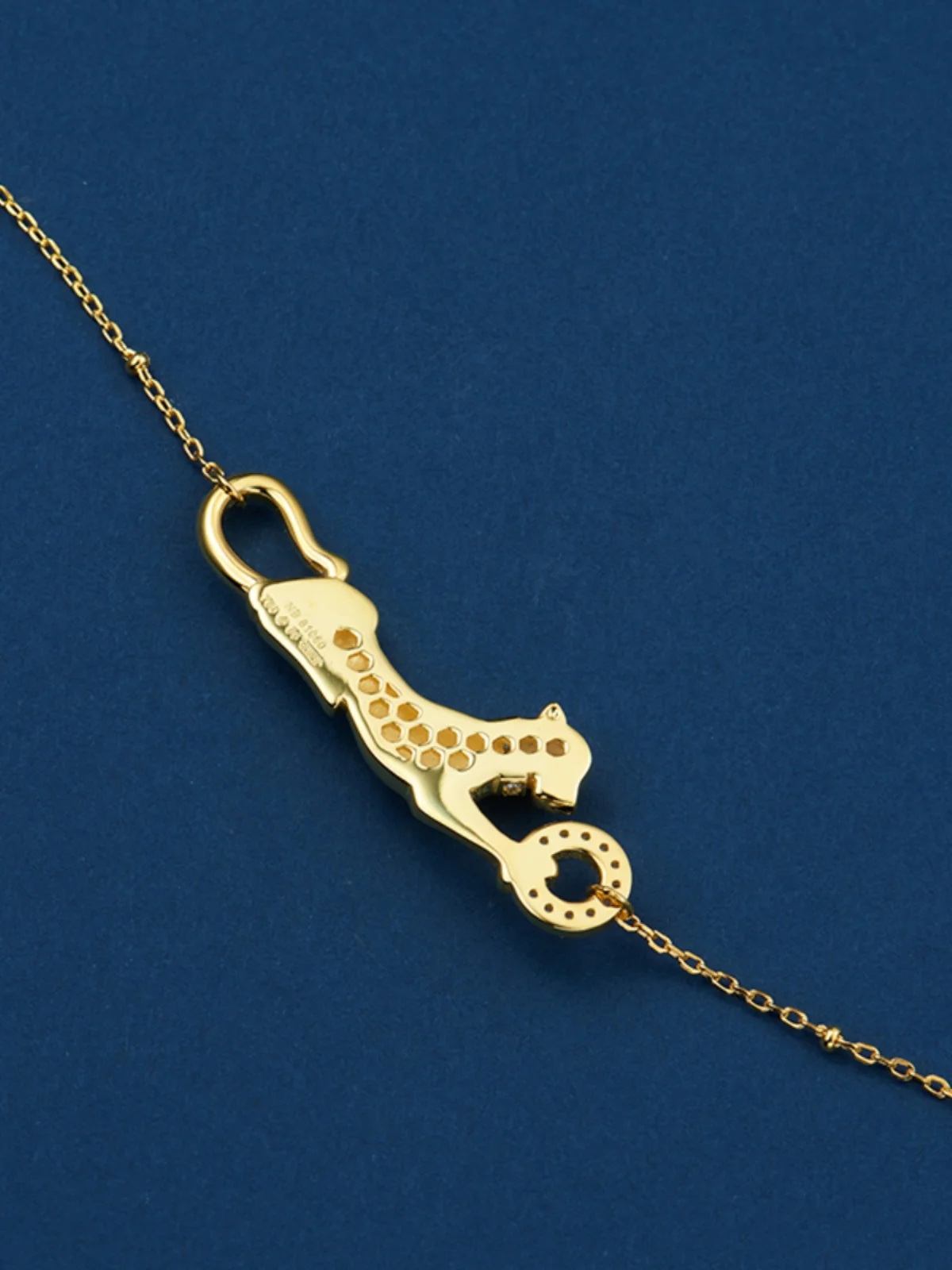 

Faionable S925 Sterling Silver Leopard Nelace Plated in Color Gold Women's Clavicle Chain Jewelry Fre out Sle Couple ...