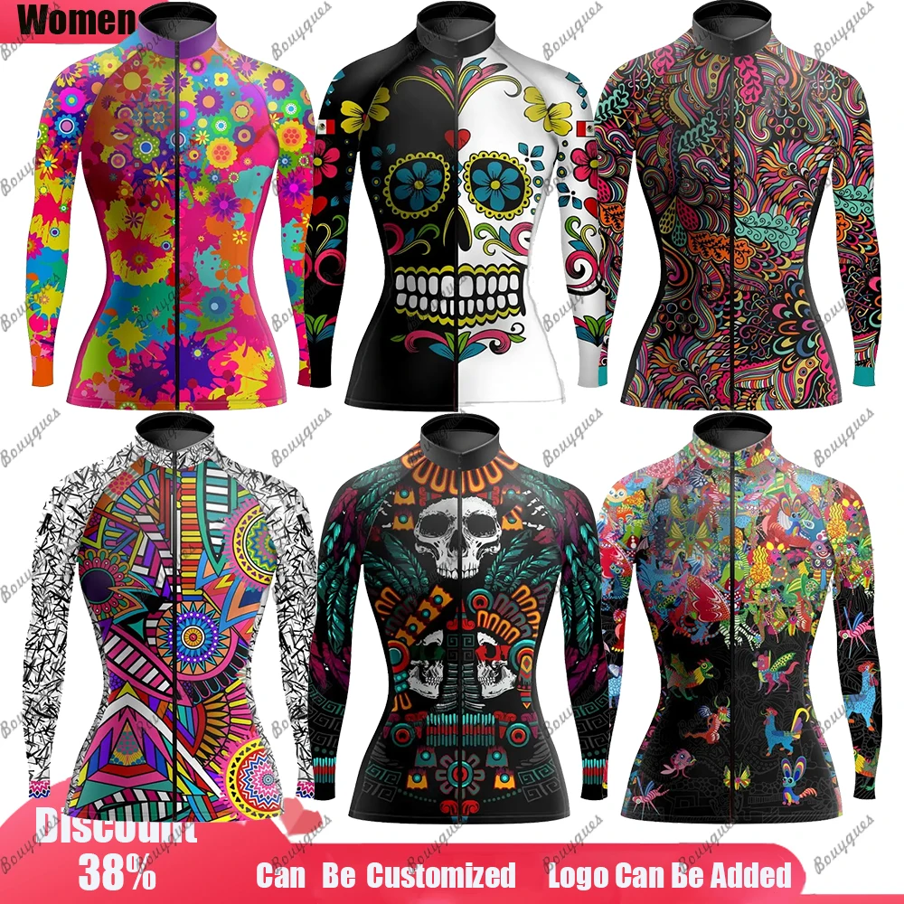 2023 Women\'s Cycling Jersey MTB Jersey Bicycle Team Cycling Shirt  Long Sleeve Bike Wear Summer Winter Premium Cycle Clothes