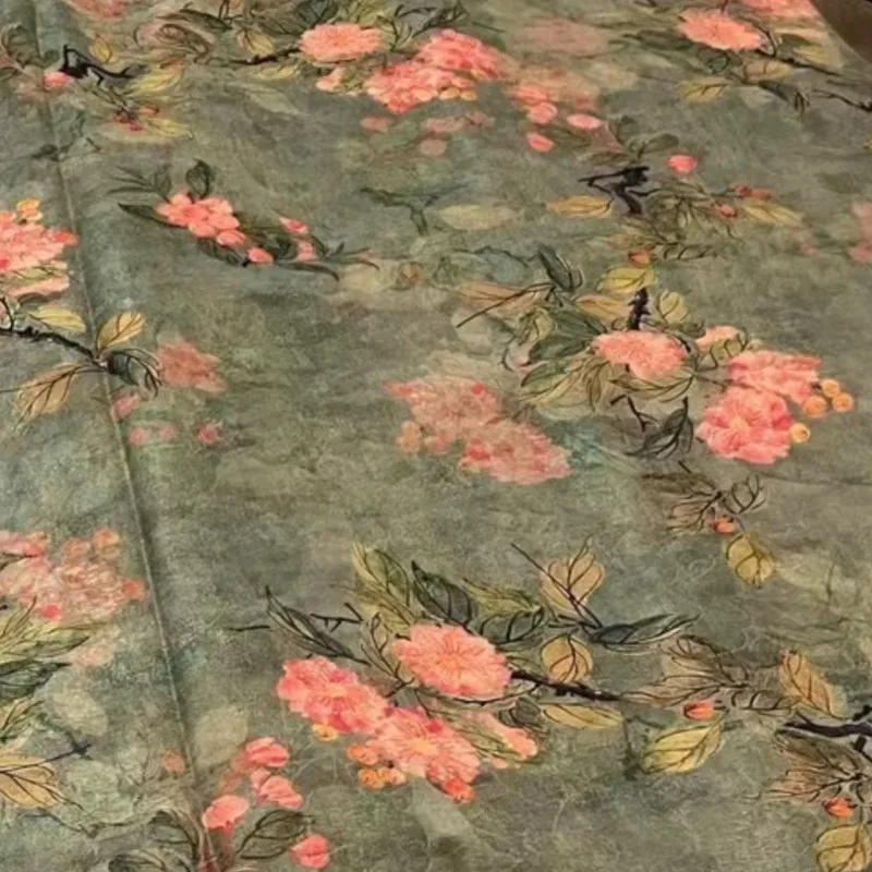 Hoge Kwaliteit Natuurlijke Echte Zijden Stof Vrouwen Xiangyun Garen Jurk Cheongsam Pak Designer Doek