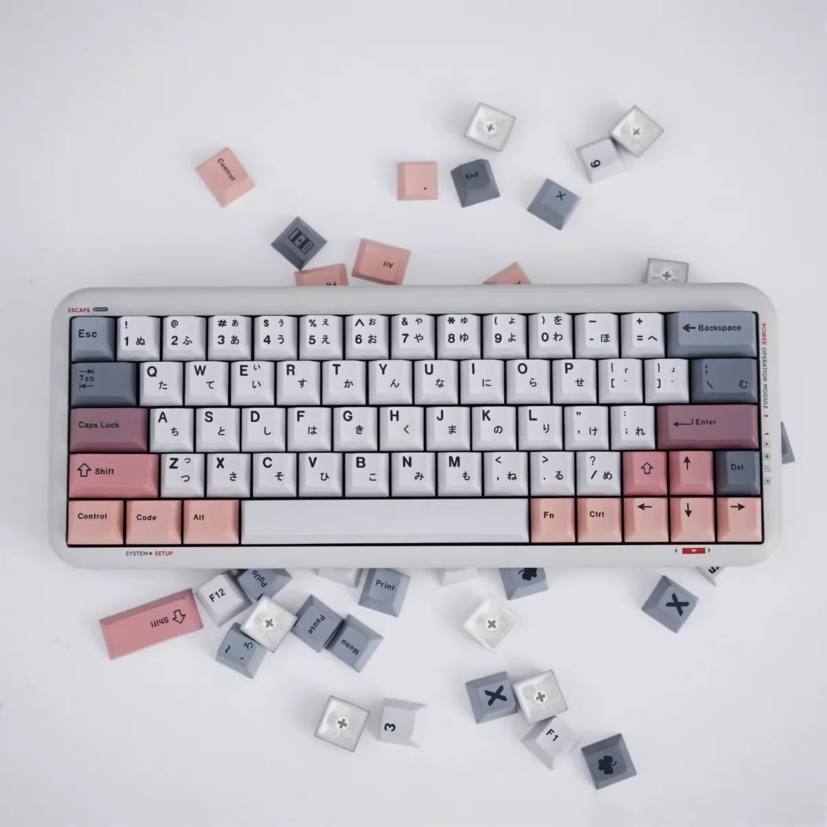 Imagem -02 - Gmk-keycaps Japoneses Cherry Perfil Keycap Pbt Dye Subbed 2.25u 2.75u 3u 7u Iso Enter Novo Estilo