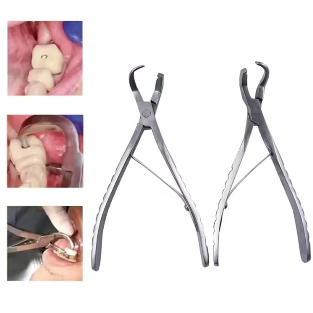 

Stainless Steel Dental Crown Extractor Pliers for Tooth Removal and Orthodontic Extraction Surgery