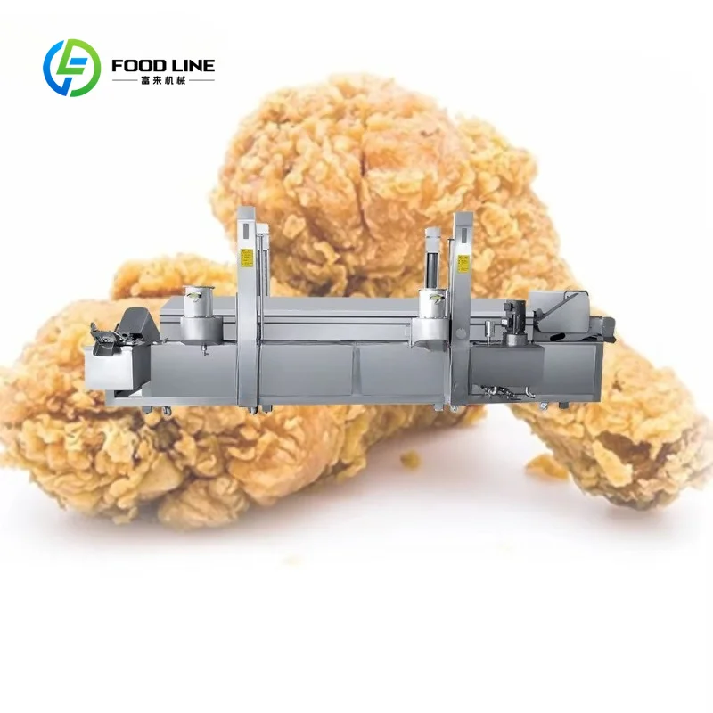 Máquina para Freír Nuggets de Pollo Personalizada, de Gran Capacidad, Automática, para Pollo Crujiente Tipo KFC