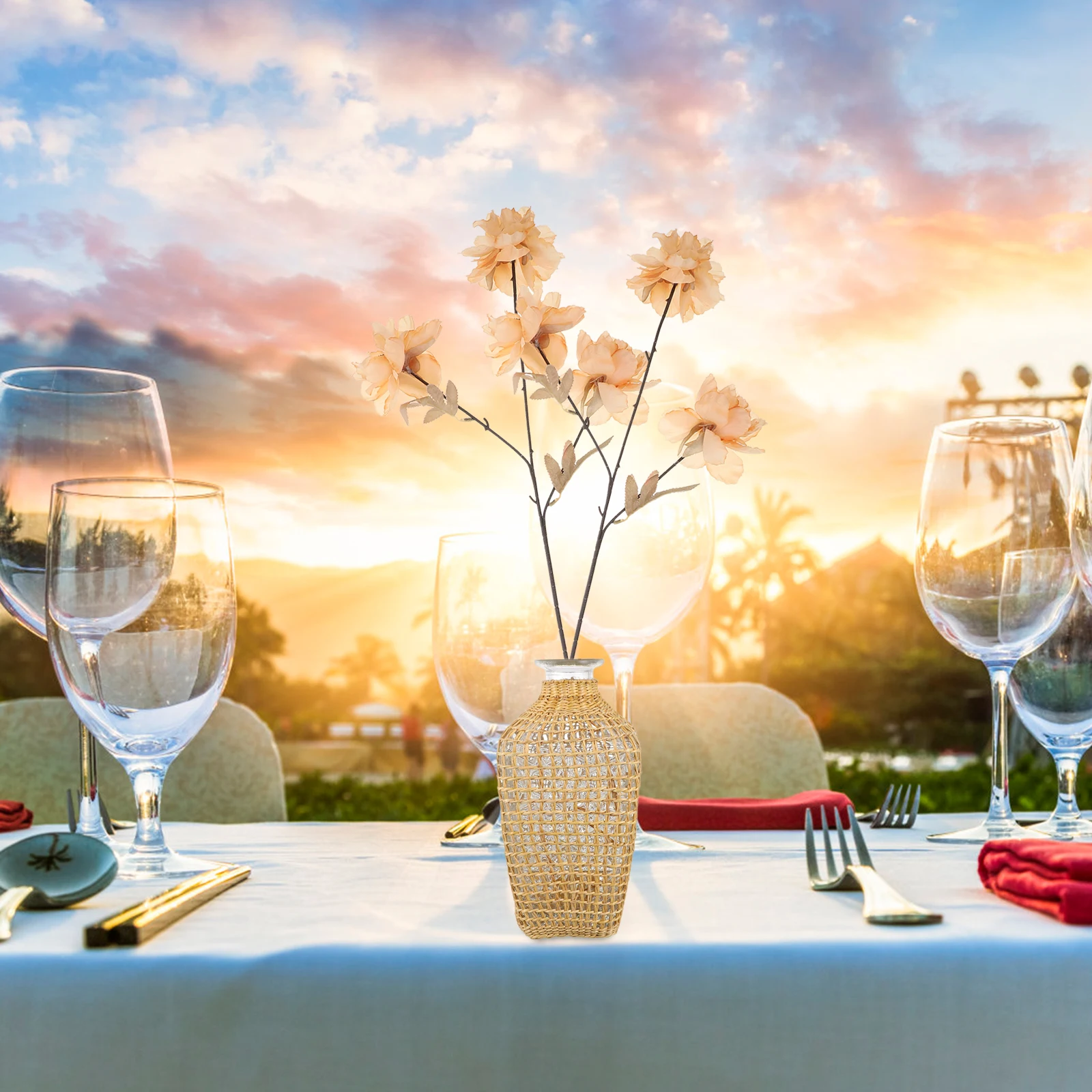 

2 Pcs Wedding Decoration Ceremony Decorations Bridal Shower Silk Flowers for Touch Artificial That Look Real