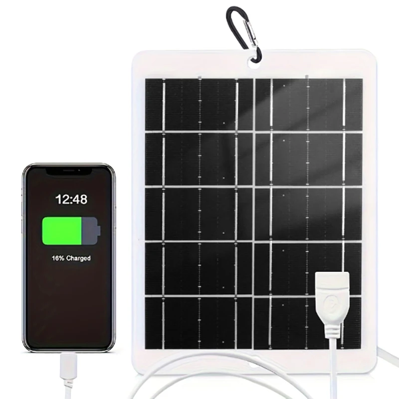 Carregador Solar Mini Portátil para Exterior - Painel Solar para Carregamento Rápido de Ce