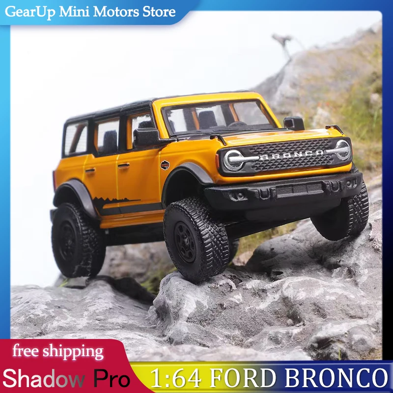 

Shadow Pro 1:64 Scale Ford Bronco Off-Road SUV Diecast Alloy Model Car Static Collectible Display Piece Vehicle Toys for Adults