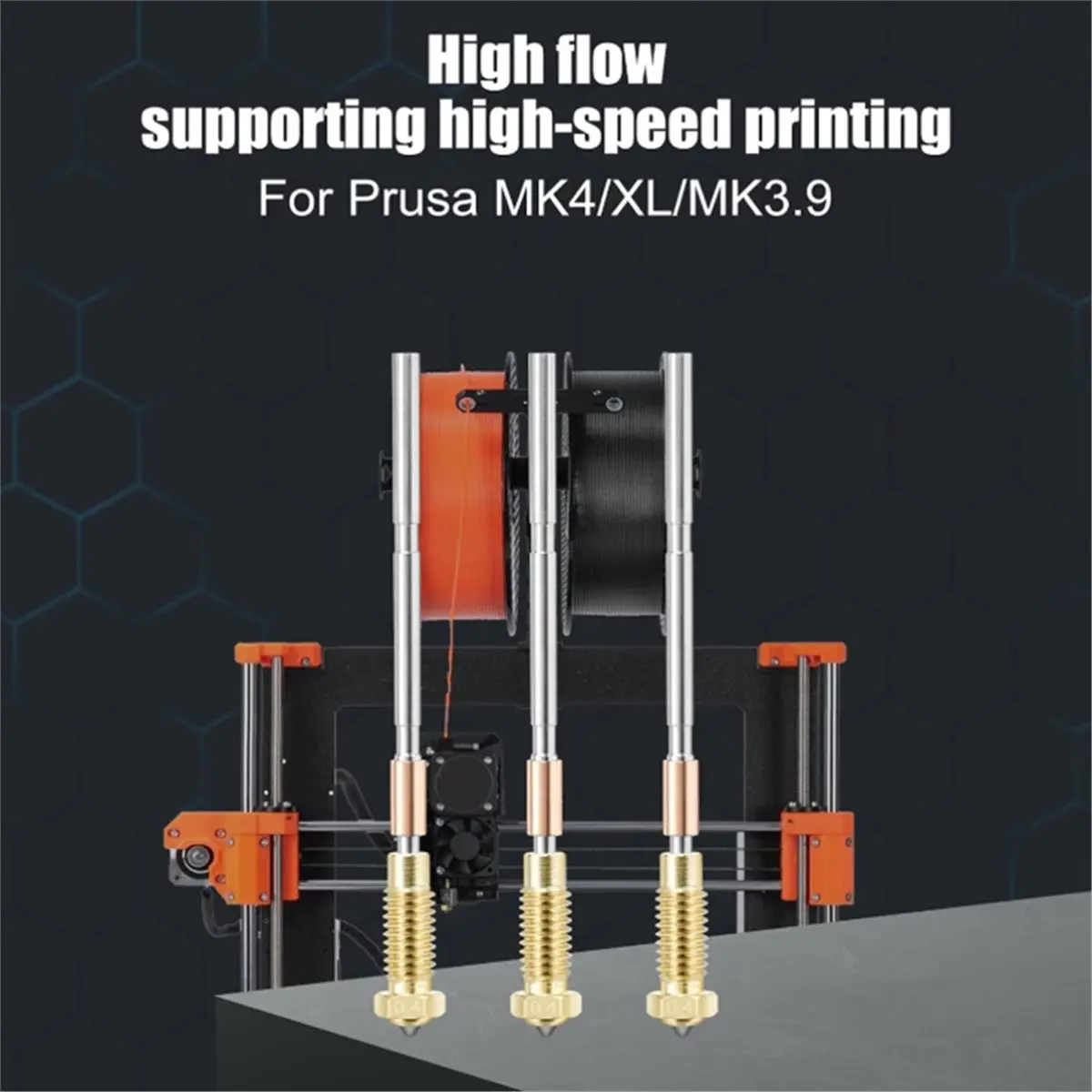 0.4mm Hotend Nozzle for Prusa MK4 3D Printer All Metal One-Piece Hardened Steel Nozzle Replacement Nozzle