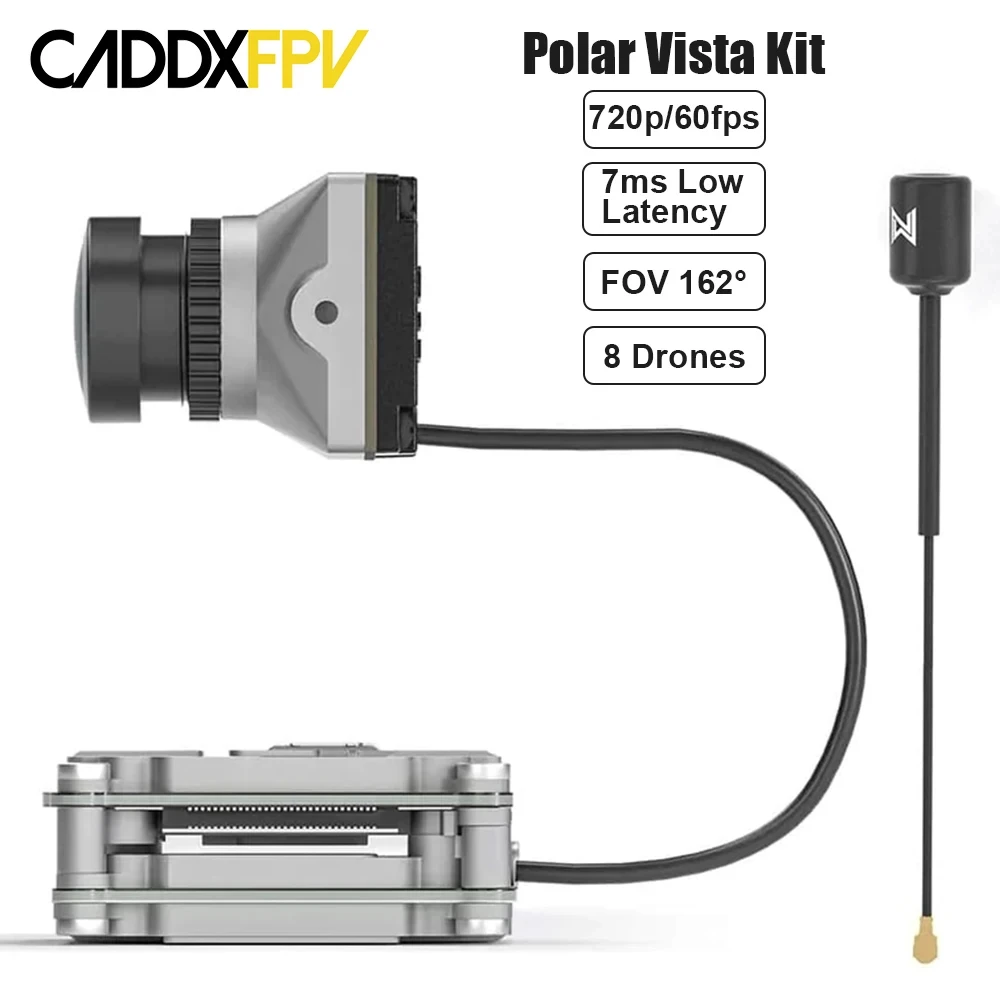 CADDX Polar Vista Kit cyfrowy System kamera HD FPV 16:9 720p 60Fps FOV 162 do zdalnego sterowania gogle DJI z dronem wyścigowym