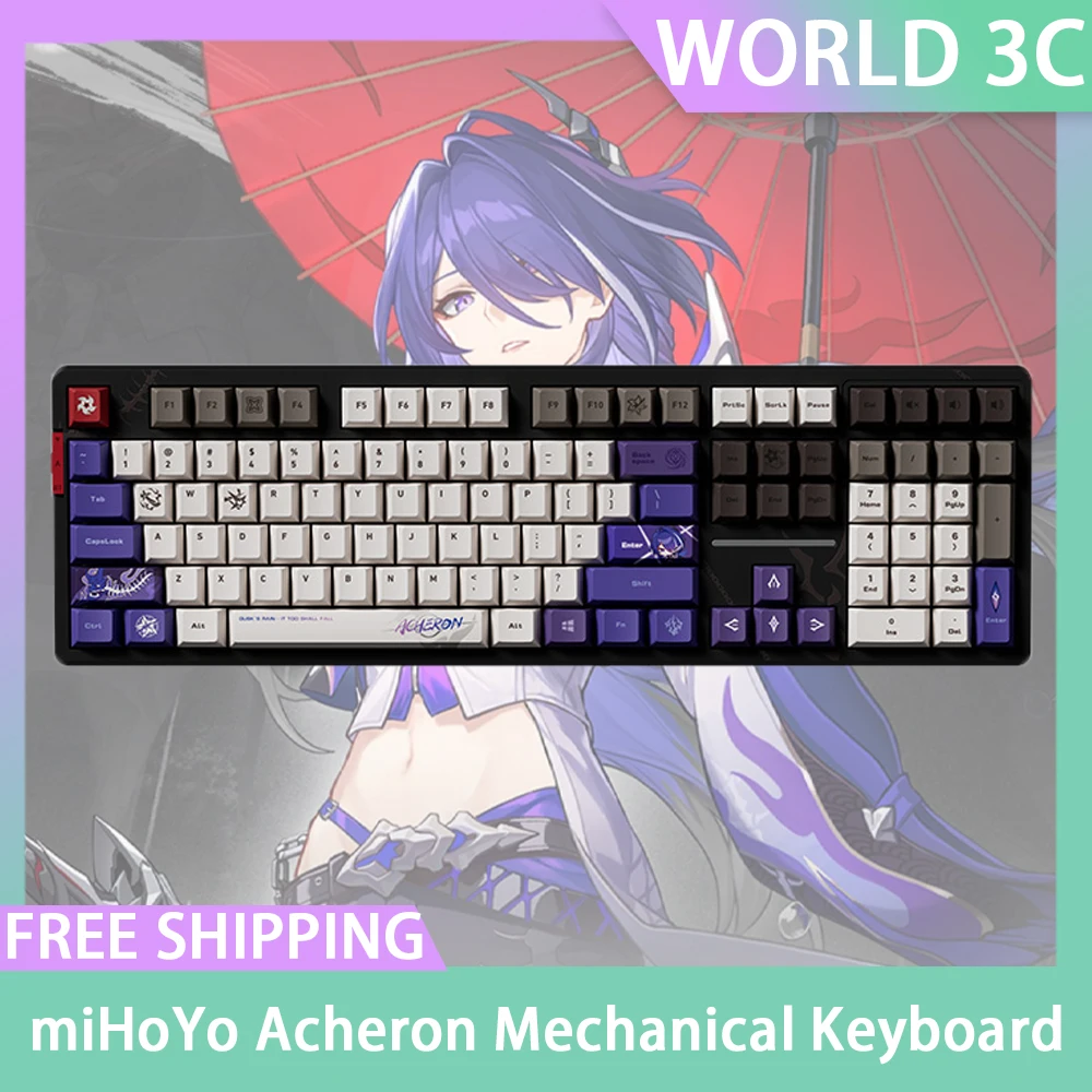 ワイヤレスメカニカルキーボード,mihoyo acheron,rgb,スターレール,カスタムtriモード,Bluetooth 5.0,ゲーマー向け