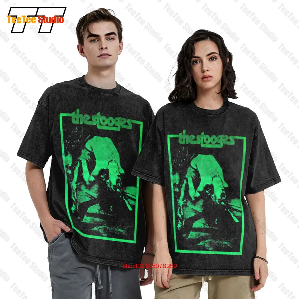 Iggy Pop On Stage Green The Stooges Vintage Oversized T-Shirt S15D