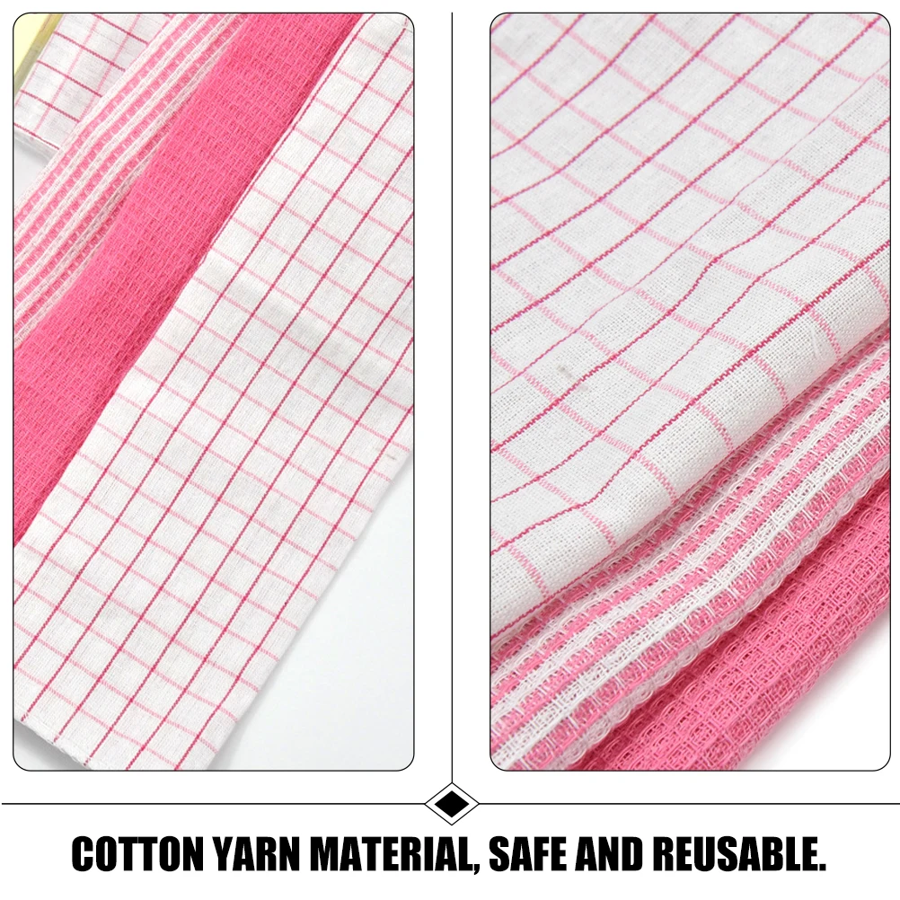 

6pcs Dishwashing Cloth Kitchen Hand Towels Reusable Cleaning Wipes For Kitchen Bathroom Scouring Scrub Towel Household Dish Rags