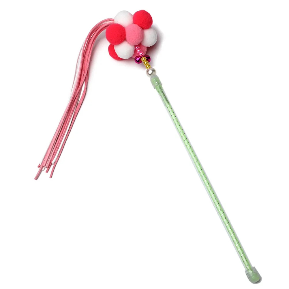 

3Pcs Creative Cat Teaser Stick Kitten Interactive Supplies Blue Purple Red Improve Bonding Pet Exercise Fun Gift